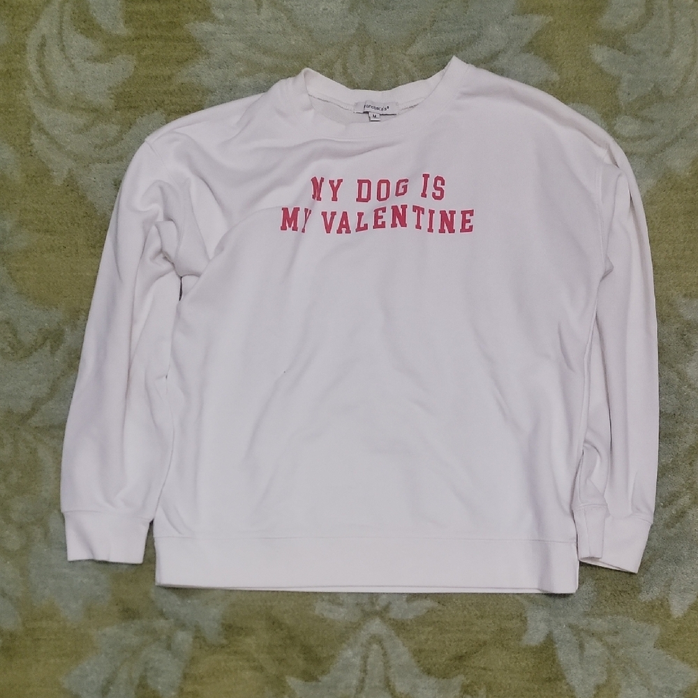 Francesca's My Dog Is My Valentine Crewneck Top